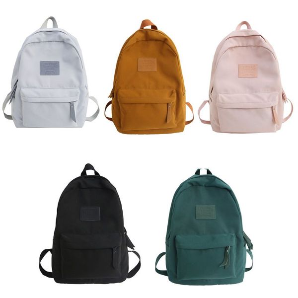 

2019 canvas school backpack travel daysack lapholder girls boy's college schoolbag