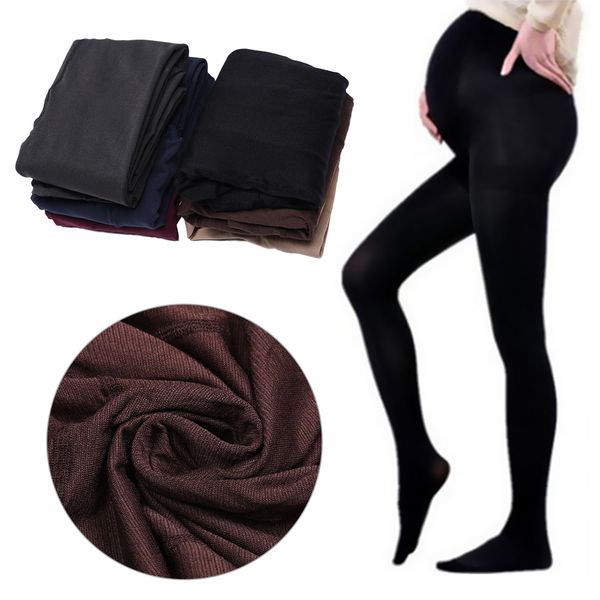 

new solid color pregnant women pantyhose winter 120d velvet warm large size leggings high elastic maternity pants pantyhose, Blue