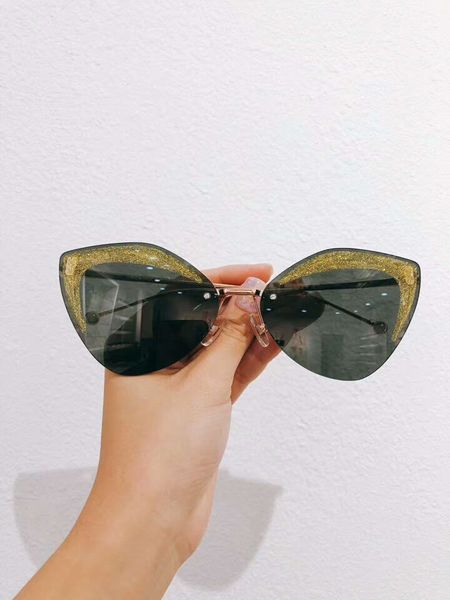 

0355 rose gold/grey sunglasses cat eye sun glasses gafa de sol luxury designer sunglasses eyewear shades new with box, White;black