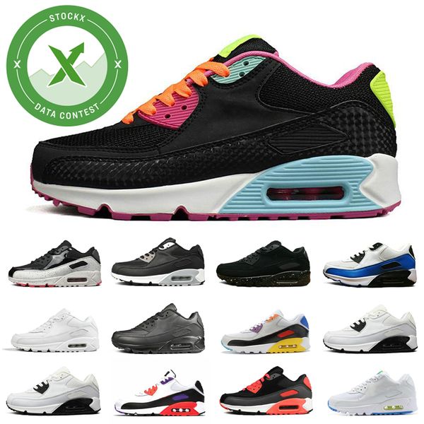 

stock x 90 mens womens running shoes viotech bred triple white black 90s mens trainers cushion surface breathable sports sneakers size 36-45