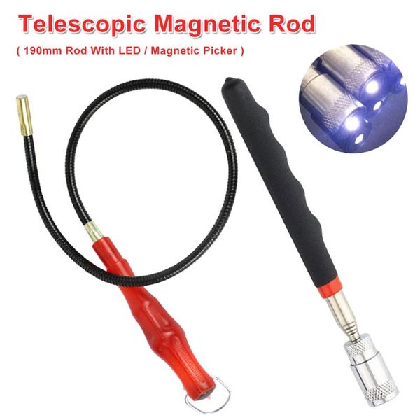 

hand tool set magnetic rod led pick up tool magnetic picker for nut/ bolt/ screws 190mm/ 550mm