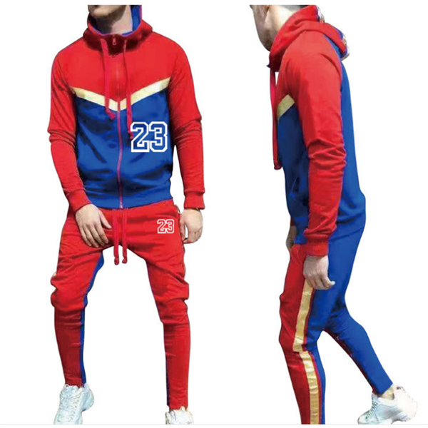 

men's running fitness sportswear, loose zip pocket men's jogging wear, hooded stylish casual sportswear, Black;blue