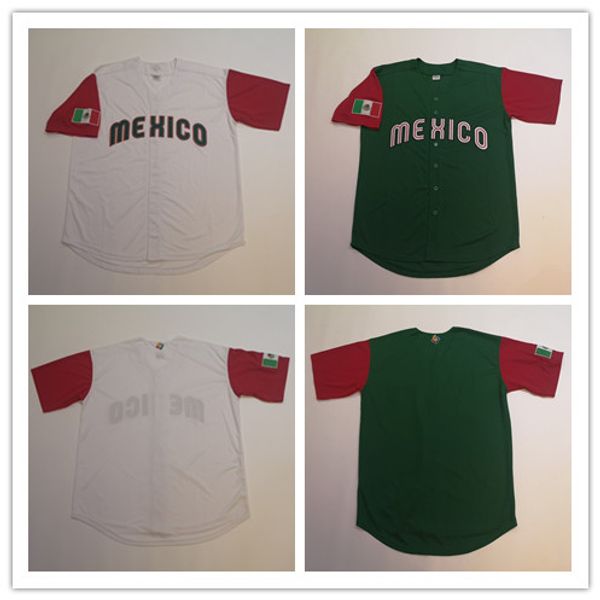 

men's NWT MAJESTIC Mexico 2017 World Baseball Classic Jersey white Green