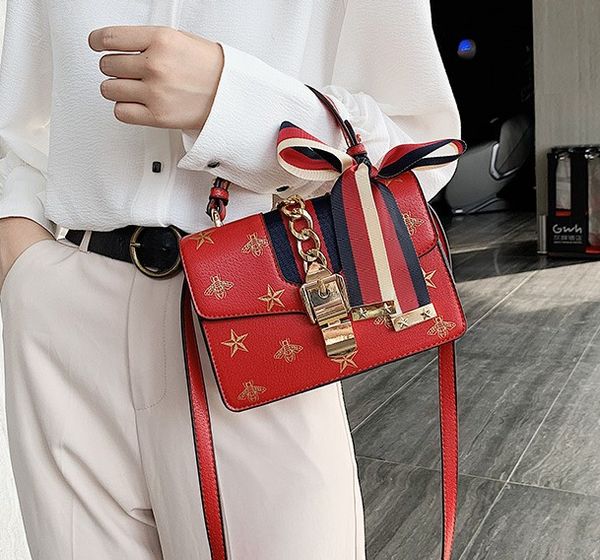 

chain bee diamond women crossbody messenger bags shoulder leather handbags for famous luxury designer bolsa feminina
