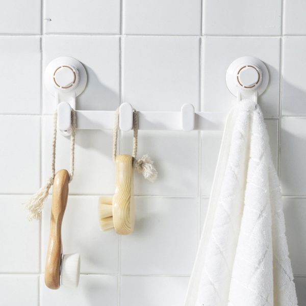 

new waterproof abs resin vacuum 4 hooks for bathroom kitchen wall mount hook for suction cup reusable bear 24.5x4.8x10cm