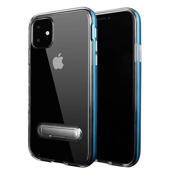

New Crystal TPU Metal hybrid Case With Magnet Stand For iphone XS Max 8 7 6 6s plus 5s SGP Bumper Phone Case