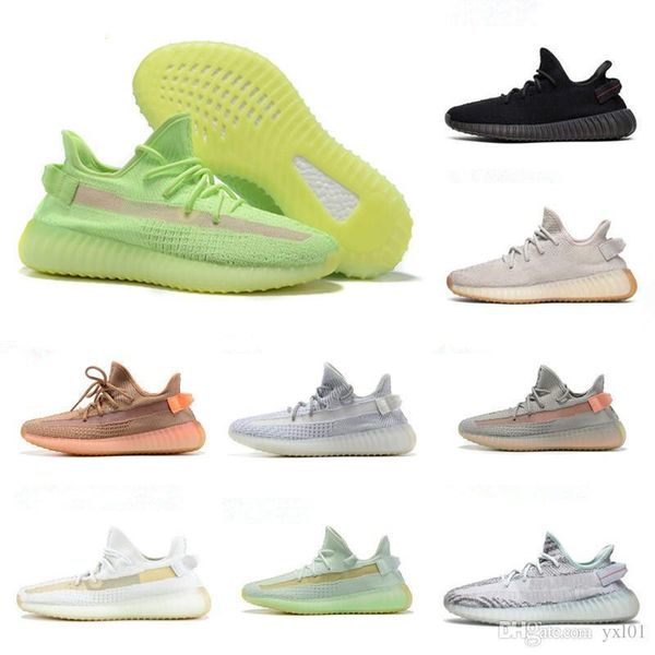 

новый 2019 kanye v2 истинная форма гиперпространство глина статические неподвижные кроссовки кроссовки мужчины женщины кроссовки west design