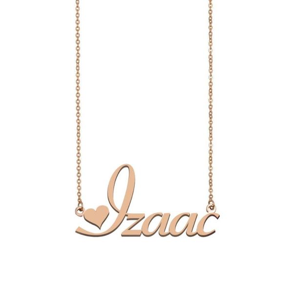 

izaac name necklace , custom name necklace for women girls friends birthday wedding christmas mother days gift, Silver
