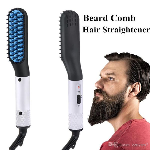 

2019 ионный выпрямитель для бороды гребень с электрическим подогревом утюги для выпрямления волос щетка для мужчин и женщин с более быстрым