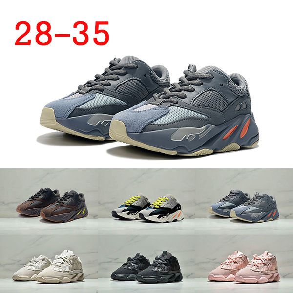 

fashion kids shoes size 28-35 kanye 7oo childrens boys girls sneakers runner solid grey mauve inertia utility black kids trainers shoes