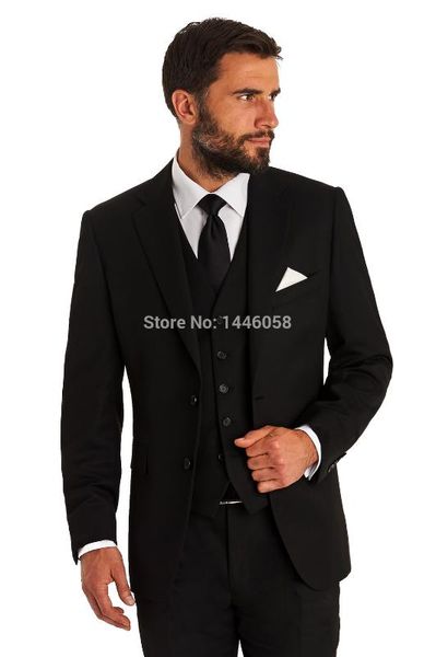 

custom made men wedding suit groom tuxedos for men 2 button slim fit business suits wedding tuxedo (jacket+pants+vest+tie, White;black