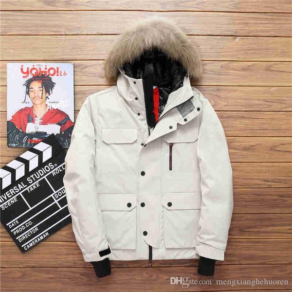 

2019 новый высококачественный средний длинный балахон мужские спортивные куртки вниз осень зима вниз куртка ветрозащитной мужской пуховик xf, Black