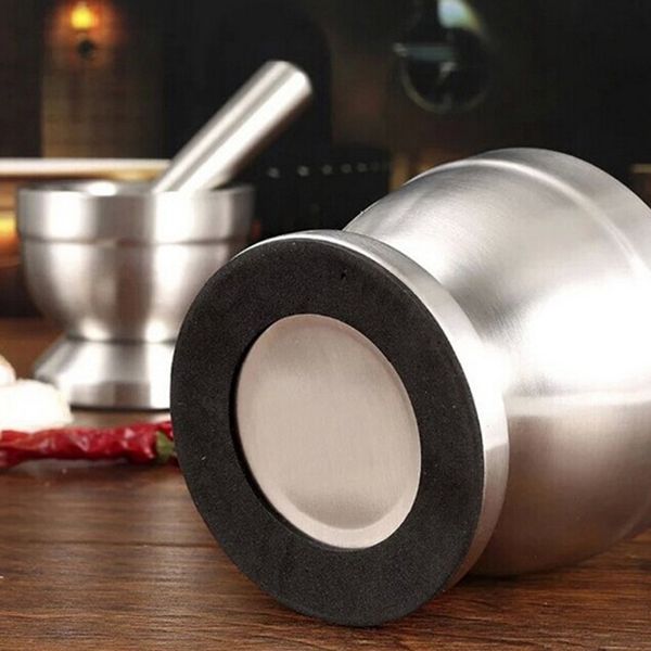 

нержавеющая сталь ступка специи grinder, песто порошок grinder с крышкой для дробильно абразивных, с нескользящей базой, comfo кофе гринем
