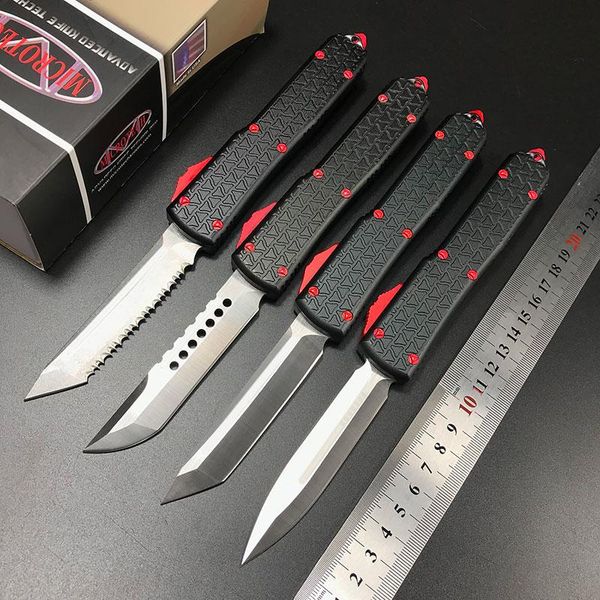 

HOT Micro-tech UTX-85 Double Action AUTO knife D2 blade CNC process Aviation Aluminum handle Tactical knife EDC Camping Pocket knives