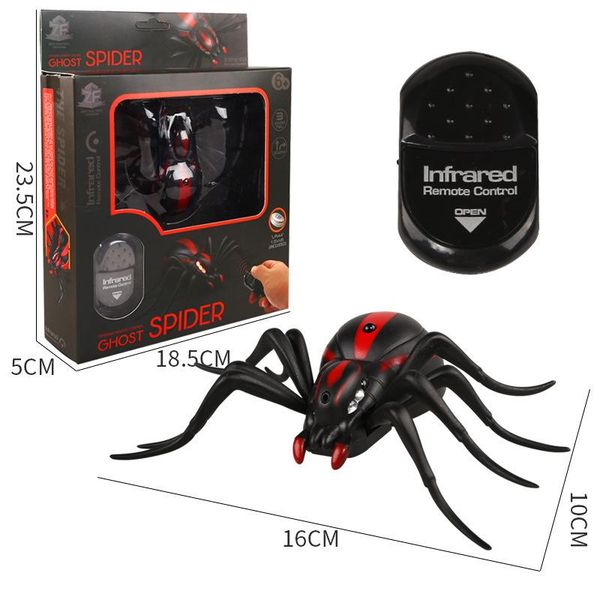 

emt qtr6 infrared remote control cockroach/ spider/ ant, party supplies, rc animals, eyes shine, prank joke toy, 360Â° spin, auto demo, chris