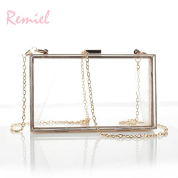 

acrylic shaped female bag 2018 new handbag acrylic women bag box clutch transparent chain shoulder messenger bags