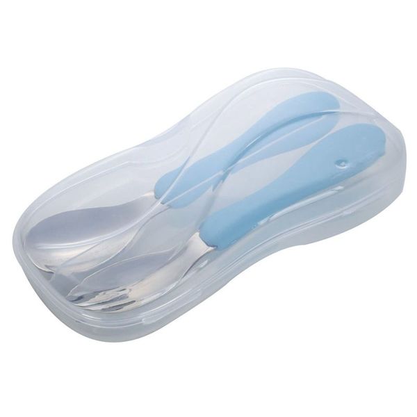 

life children stainless cutlery set with spoon fork and travel case