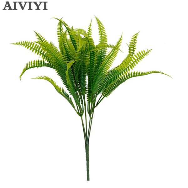 

green simulation plant 30 leaves persian grass home living room potted fake flowers wedding flower wall green decorative