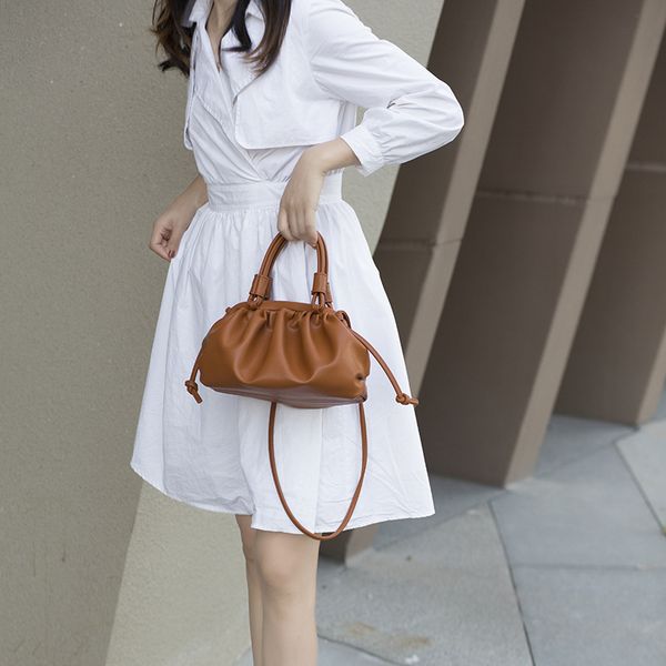 

мода леди сумочка 2020 новый мягкий кожаный корейский сумка сплошной цвет элегантный сумка-мессенджер