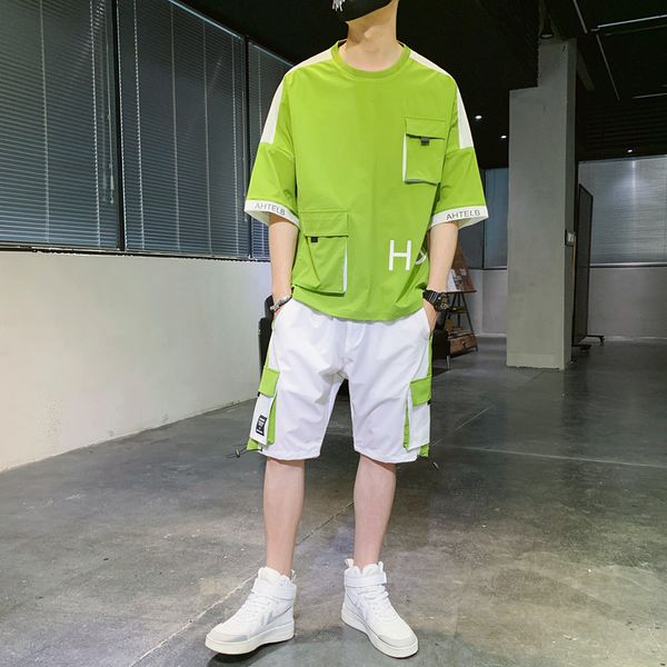 

tooling jacket for men suits tie-in knickers short-sleeved summer couples a popular leisure suit jacket, Gray