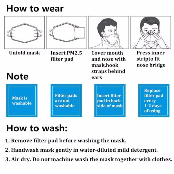 

filters, 5 layers pm2.5 activated carbon protective filter media insert for cotton mask 10pcs