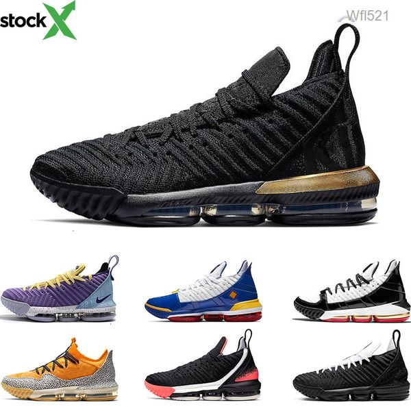

2019 mens basketball shoes 16 oreo remix superbron lava four horsemen heritage safari martin sports snekaers trainers 7-12, Black