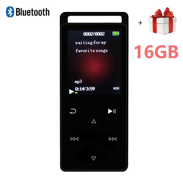 

16gb bluetooth hifi mp3 music player touch screen with 50 hours audio playback, one key to lock, support up to 64gb with fm