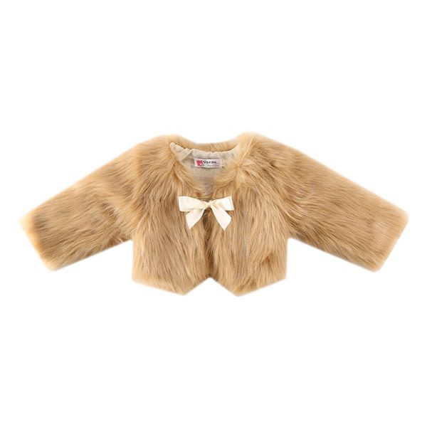 

kids baby girls clothes cardigan lovely faux fur vest waistcoat long sleeve warm winter toddler newborn outwear one pieces, Blue