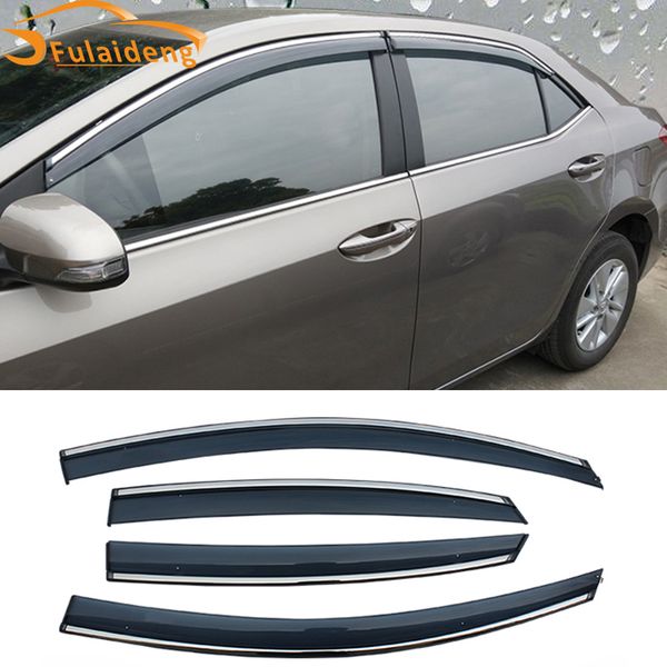 

4pcs for toyota corolla 2014-2018 window visor sun rain guard vent shade awnings shelters car styling accessories