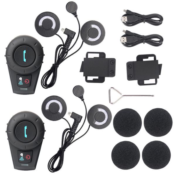 

fm 2x motorcycle bluetooth motorbike intercom helmet radio headset interphone