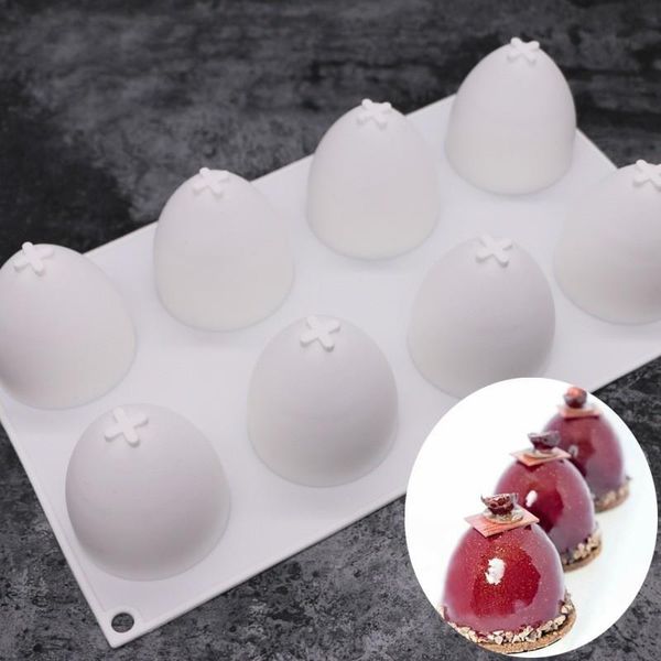 

8 отверстие полукруг яйцо мусс плесень сделай сам торт формы для выпечки формы для выпечки инструмент кухни мода 17 2gx уу