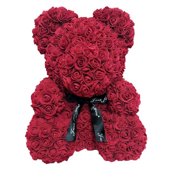 Acheter Grande Vente 40 Cm Fleur Artificielle Rose Ours En Peluche Bulle éternelle Fleur Rose Ours En Peluche Cadeau Saint Valentin De 1156 Du