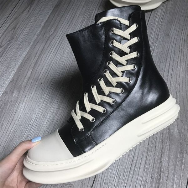 

genuine leather boot for man black fashion man shoes e50-ft