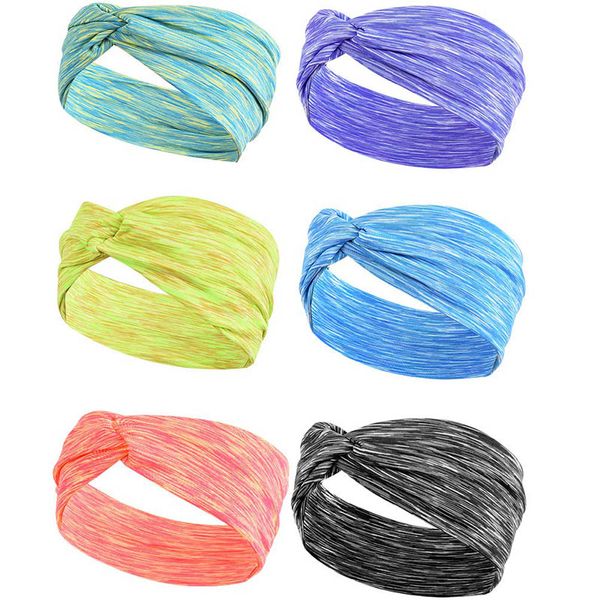 12 Farben Frauen Stirnband Criss Cross Head Wrap Haarband Dehnbare Headwraps Yoga Laufen Sport Haarband für Frauen kostenlos DHL