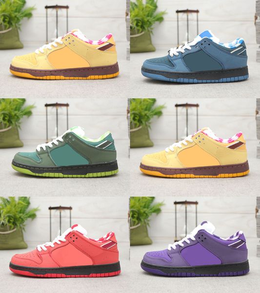 

purple lobster diamond su fashion designer star sole sports shoes concepts x sb dunk low skateboard shoes, White;red