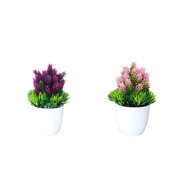 

2pcs home office artificial mini potted plants for bedroom deskdecor