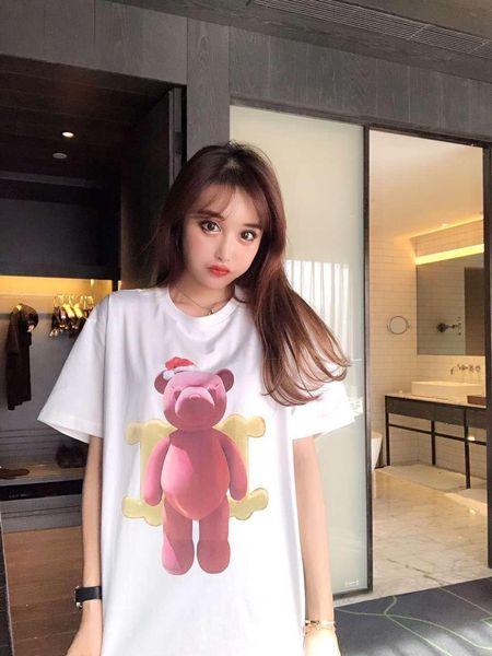 

2020 new high-quality ladies short-sleeved summer round-collar casual t-shirttfgl, White