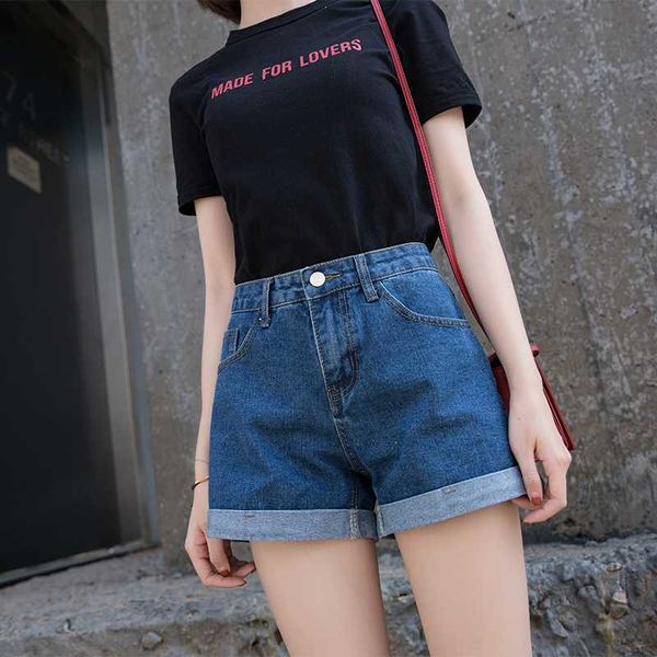 

women's shorts guuzyuviz womens white black blue casual denim jean women summer loose high waist vintage wash zipper