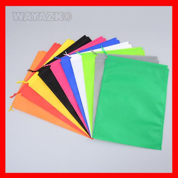 

100 pieces/lot 50gsm non-woven fabric eco draw string bag