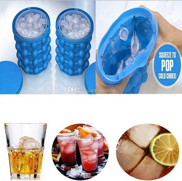 

10.3x10.3cm ice cube maker genie революционный space saving ice cube maker 3d grenade mold ice genie кухонный инвентарь