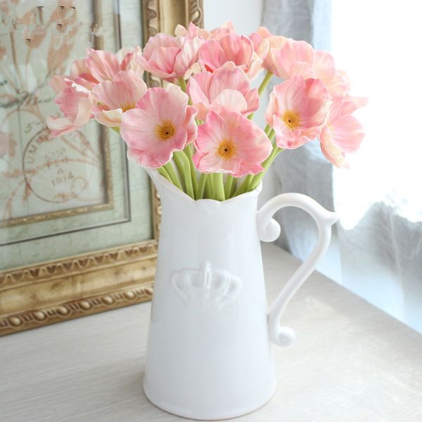 

artificial flower simulation poppy pu poppy living room home decoration flower