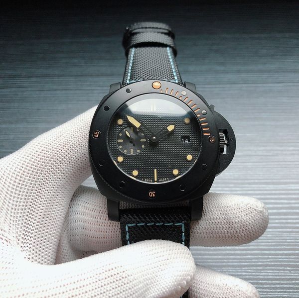 

men watches automatic movement 44mm*16mm rubber band men waterproof wristwatches man casual wristwatches men watches, Slivery;brown