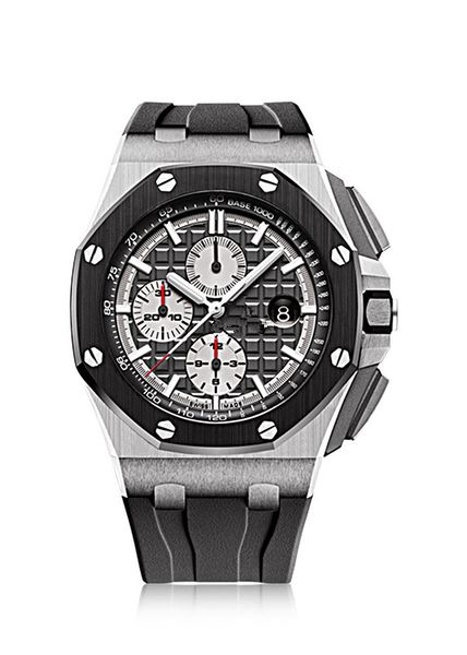 

jf 3126 automatic mechanical movement silicone waterproof watchband designer watches luxury mens watches orologio di lusso luxury male desig, Slivery;brown