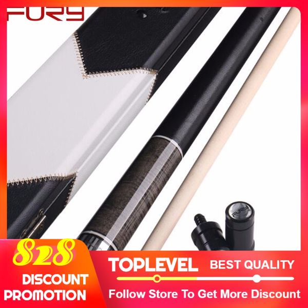 

fury 1/2 pool cue with case pool cues stick kit 11.75mm 13mm tip billiard cue kit professional canadian maple billar technologia