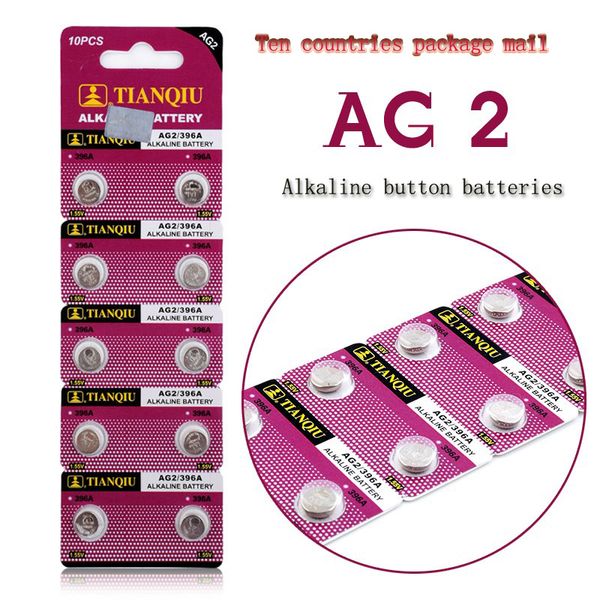 

750pcs factory source wholesale ag2 button battery lr726 397 396a sr726 196 sr59w sr726sw 1.5v alkaline for watch toys affordable