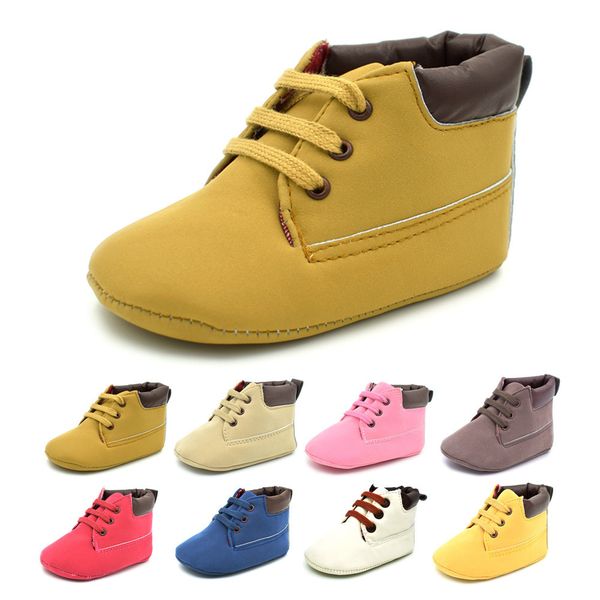 

mix color wholesale 10 pcs casual baby martin leather walkers boots soft bottom toddler shoes