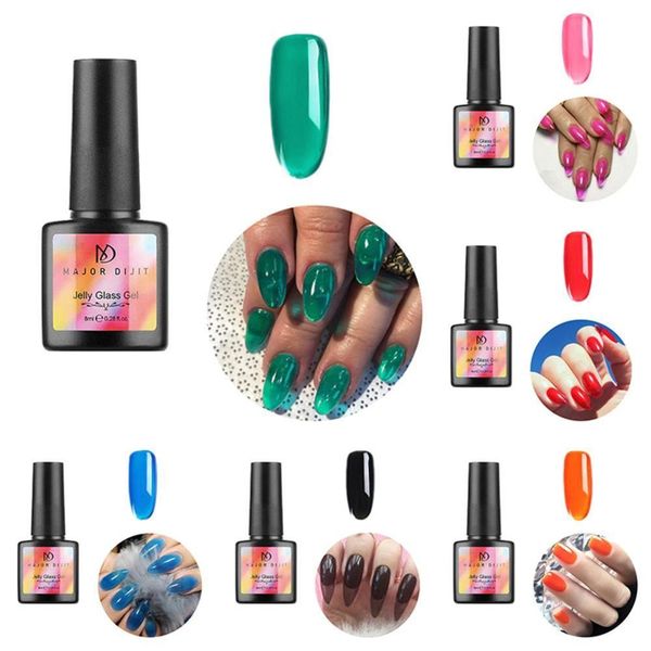 

8ml jelly nail art candy nails summer attribute translucent candy color uv nail gel soak off nails polish