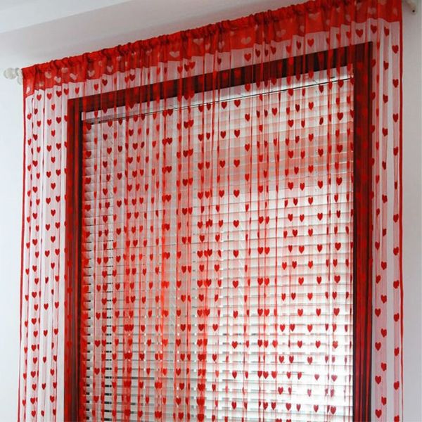 

100*200cm romantic peach heart line curtain wedding /love curtains living room partition decorative curtain hanging p20