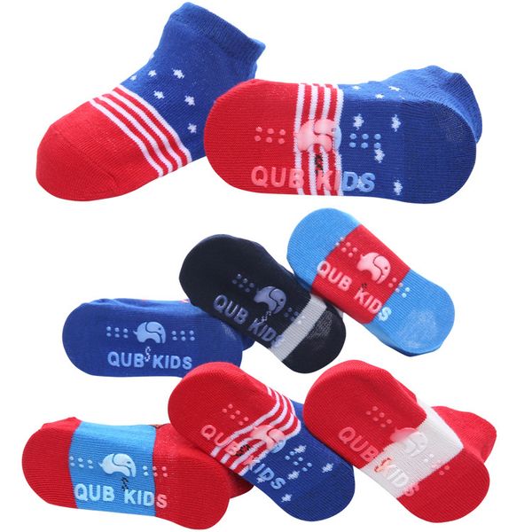 

3 pairs baby cotton superman pop hero non-slip thin non-slip thin newborn boy socks sports cute cartoon spiderman floor socks, Pink;yellow