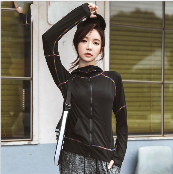 

korean sportswear jacket female loose casual running quick-drying clothes outdoor morning running yoga fitness shirt autumn and winter
